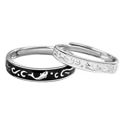 New Chi Yu Si Guyuan Couple Ring A Pair of Guofeng Glue Drop Fashion Niche Design Open Ring Ring Bracelet Jewelry