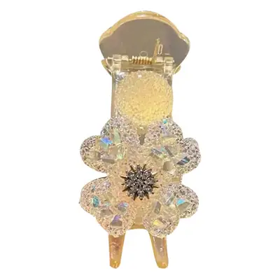 Korean Rhinestone Flower Hairpin Women's Clip Large