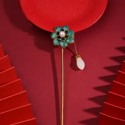 Women Antique Style Walking Hairpin Tassel High-end Sterling Silver