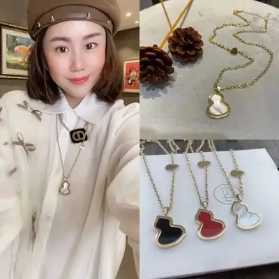 Gold Titanium Ice Heart Necklace for Women