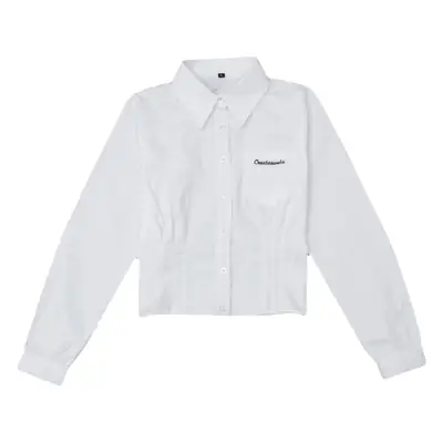 Japanese Flower Bell Senior Sister 2022 Long Sleeve Slimming White Shirt