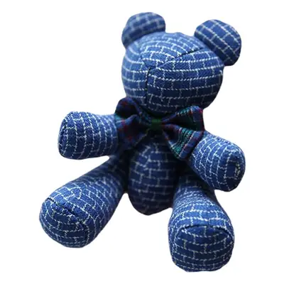 Handmade Brown Bear Embroidery Doll for Home Decor