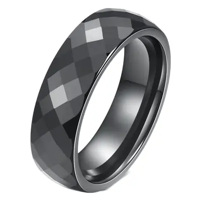 Ceramic Couple Ring Black White 6mm European American Fashion