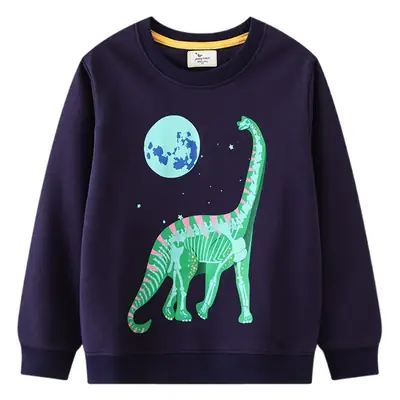 Kids Green Dinosaur Sweatshirt Small Medium