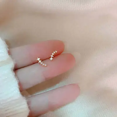 Sterling Silver Wheat Ear Earrings with Flowing Star & Moon Design