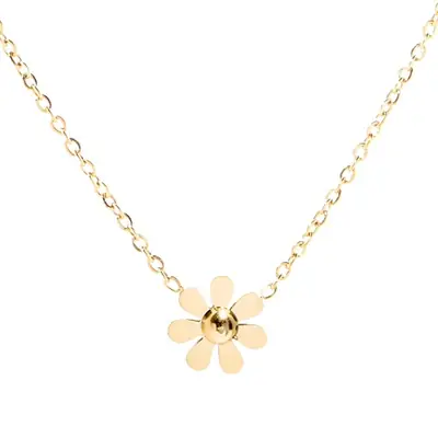 Gold Daisy Clavicle Necklace for Women
