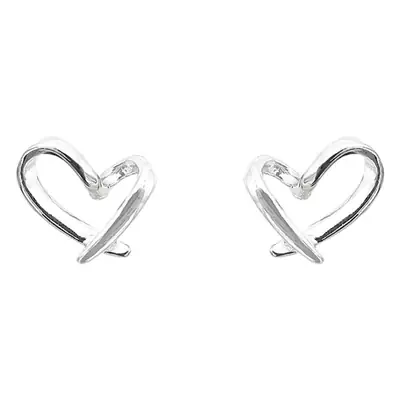 925 Silver Hollow Heart Earrings for Women