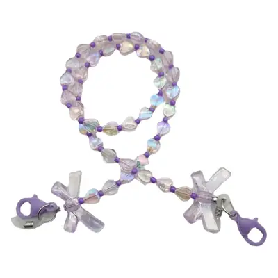 Purple Heartbeat Crystal Bracelet Set for Women