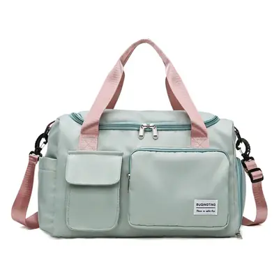 Black One-Shoulder Crossbody Fitness Bag for Women