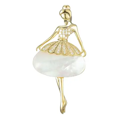 Black Shell Ballet Dance Brooch Suit for Women