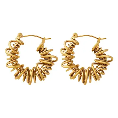 Copper Geometric U-Shaped Earrings for Women