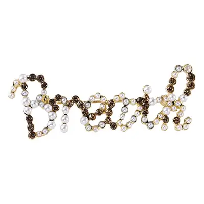 High-end Pearl Corsage Brooch with English Letter Pin