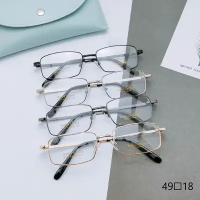 Men's Square Frame Gold Electroplated Glasses Wholesale