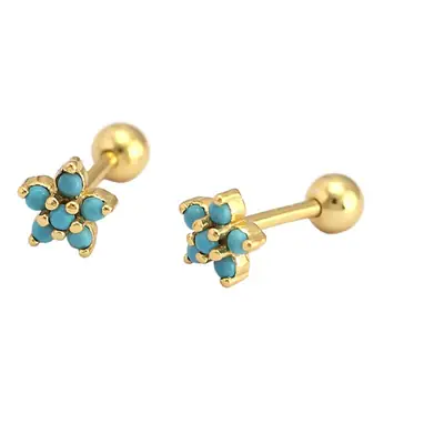 Screw Earrings Green Zircon Silver Tassel Women