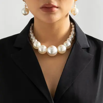 European American Cross Border Pearl Beaded Necklace