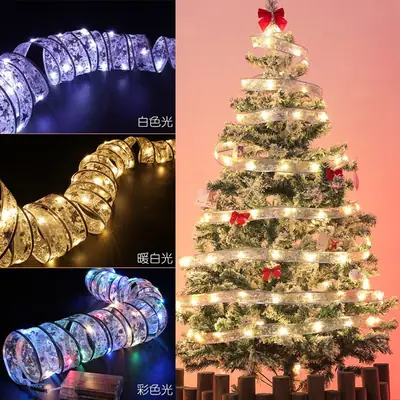 Luminous LED Ribbon Satin Christmas Decor