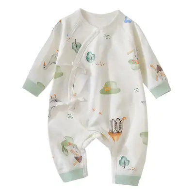 Newborn Lace Baby Suit White Butterfly Print