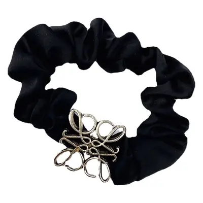 Black Gold Embellished Hair Clip with Rubber Band
