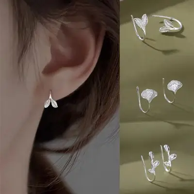 Korean Style Sterling Silver Earrings Mori Style Elegant Small Bud Fresh Ins