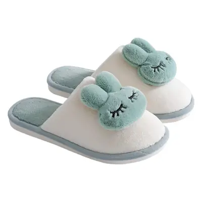 Cotton slippers autumn and winter plush warm indoor men and women couple fluffy slippers cute non-slip mute cotton slippers wholesale