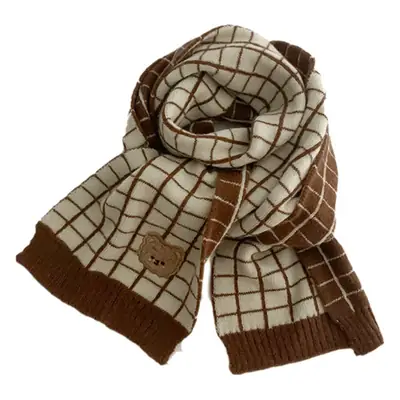 Yipang Kids Woolen Bear Scarf Cream Autumn Winter