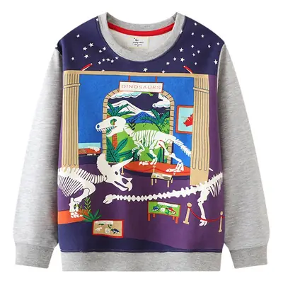 Spring Boys Sweatshirt Grey Long Sleeve Factory Distribution