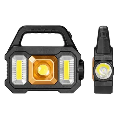 Solar Powered Portable Flashlight with COB & Micro USB