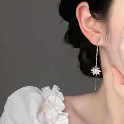 Snowflake Earrings for Women Summer Wear