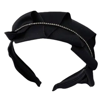 Black Korean Style Thin Edge Chain Headband