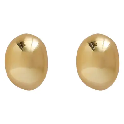 Gold Bean Earrings for Women Retro Hong Kong Style
