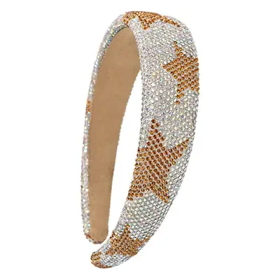 Black Super Heavy Diamond Catwalk Hairband with "emis" Print