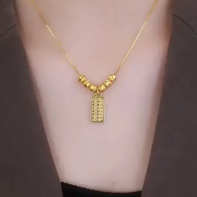 Gold Lucky Fortune Necklace for Women