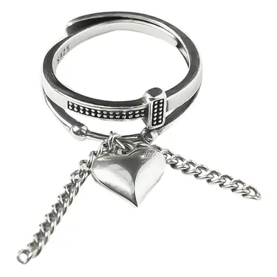 Vintage Open Stripe Ring Women's Fashion Distinctive Peach Heart