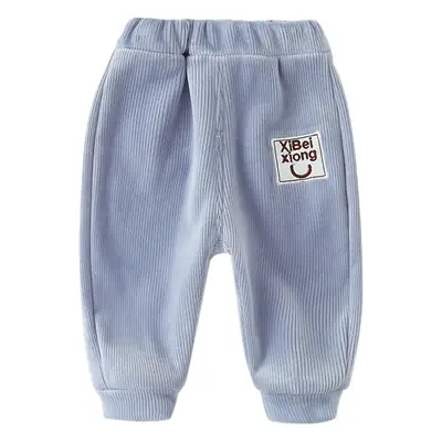 Baby Fleece Pants Yellow Korean Style Warm Winter Boys