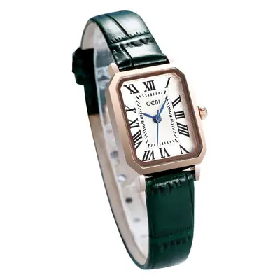 Korean Style Women's Quartz Watch Brown Leather Band