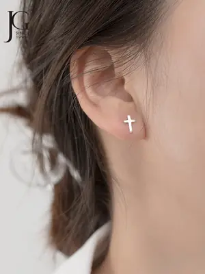 Sterling Silver Cross Earrings for Women 2022 New Fashion
