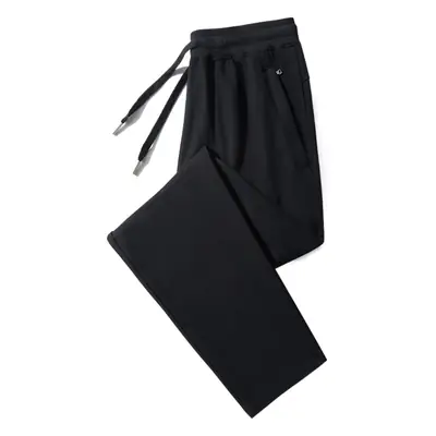 Men Grey Knitted Loose Summer Pants Straight Casual