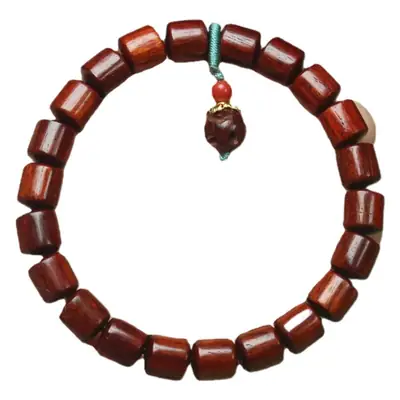 Handmade Red Wood Rosewood Beads Bracelet for Men Women