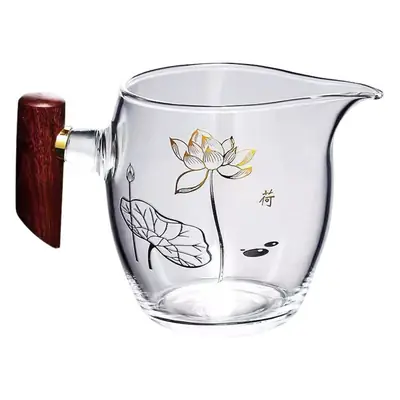 Heat-Resistant Glass Tea Cup with Wooden Handle