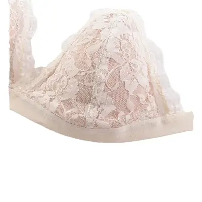 Pink Lace French Bralette Push Up Wireless Underwear