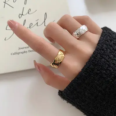 Real Gold Electroplated Open Ring for Women