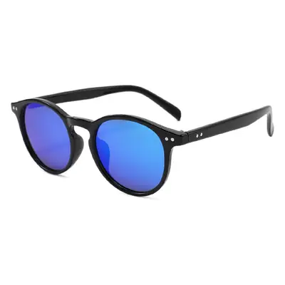 Men Polarized Sunglasses Black Blue Lenses