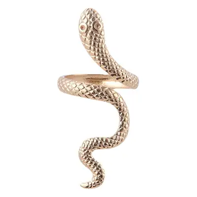 Gold Snake Adjustable Titanium Ring for Men Women