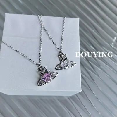 Super Flash Zircon Butterfly Necklace for Women