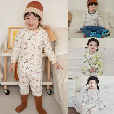2025 Spring Boys Girls Pajamas Set Can Be Weared Outside