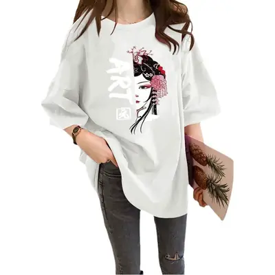 2026 Korean Style Oversized Pink T-Shirt