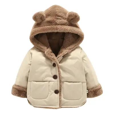 Baby Cotton Hooded Winter Jacket Green 0-4 Years