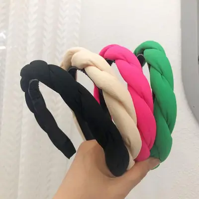 Women's Korean Niuni Twist Headband Solid Color