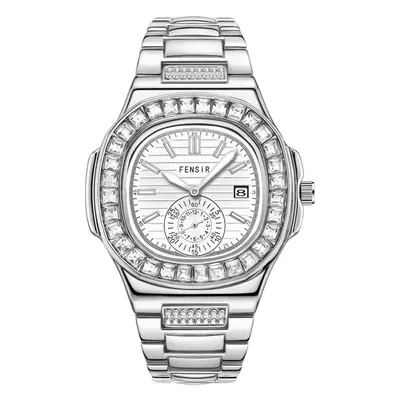 Fensir Cross-Border Diamond Watch Men Rose Gold 40mm
