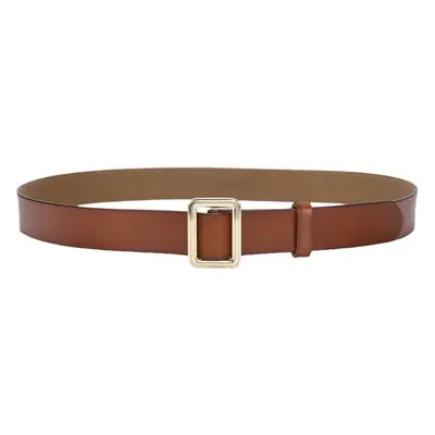 Red Korean Style Adjustable Belt with Hole-Free Buckle